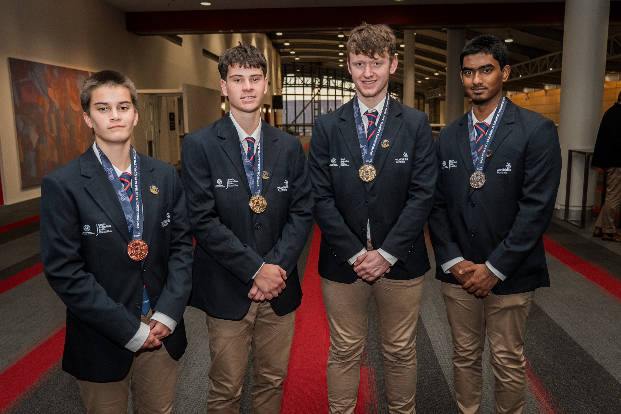 VETIS medallists Jade Angus Andrew Nazif